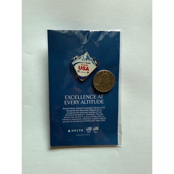 Delta Air Lines Team USA 2026 Milano Cortina Olympic Pin Employee Design